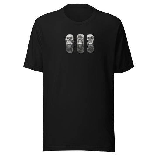 Skeleton Shirt, Hear No Evil, See No Evil, Skateboard shirt, Retro Tee, Halloween Shirt,