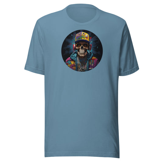 Skeleton Shirt, Hip Hop Shirt for Music Lovers, Scary Rapper Shirt, Soft Cotton Graphic Shirt, Summer Short Sleeve Shirt